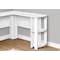 Monarch Specialties Computer Desk, Home Office, Corner, Storage Shelves, 48 in.L, L Shape, Work, Laptop, White Laminate I 7723 - alternate 2